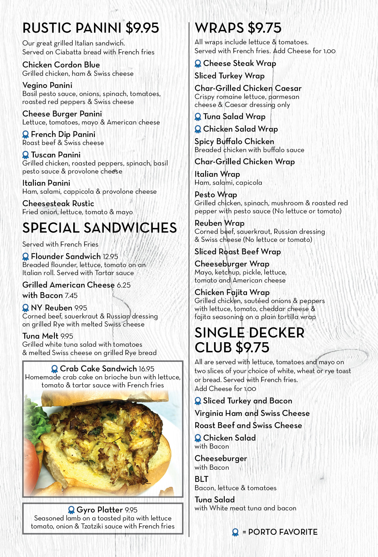 Our Menu Porto Pizza Grill